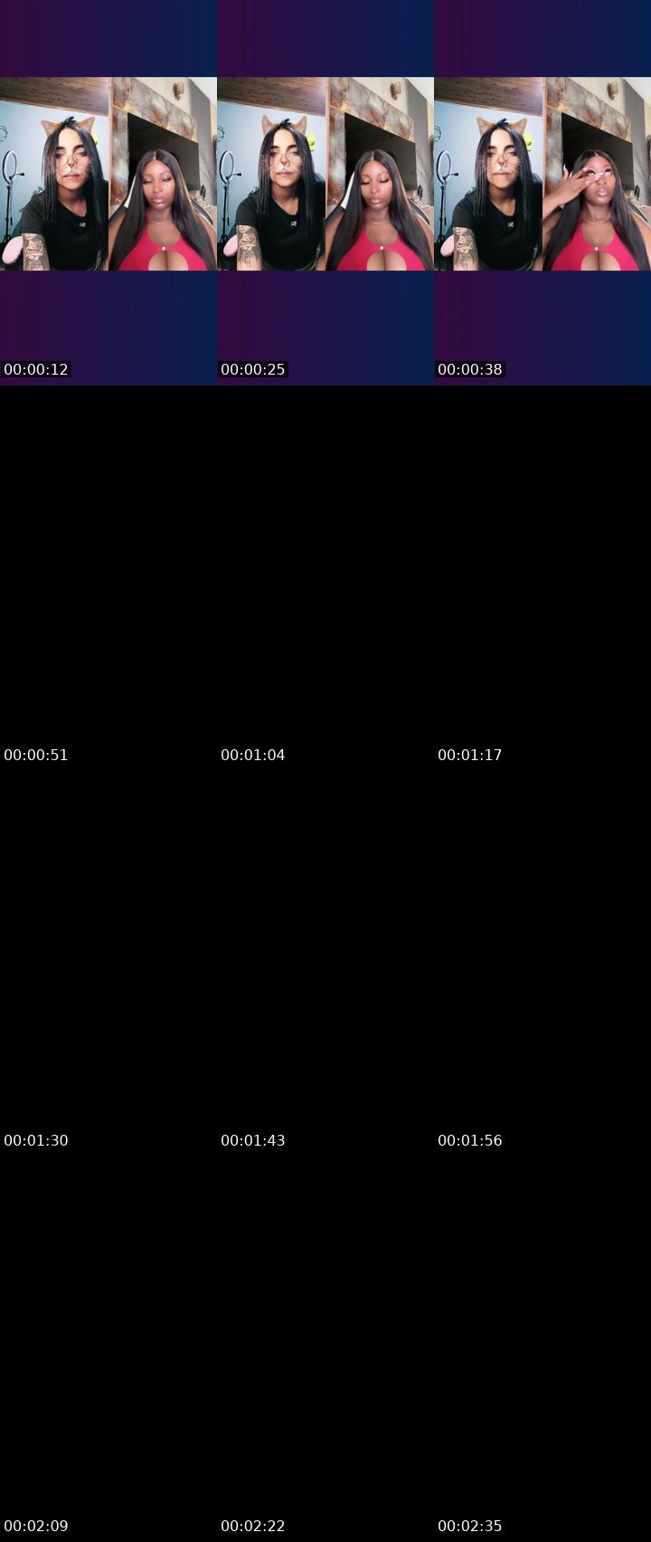 Contact-sheet preview of 🌐 CORA🖤🐼ZON's Liveme recording