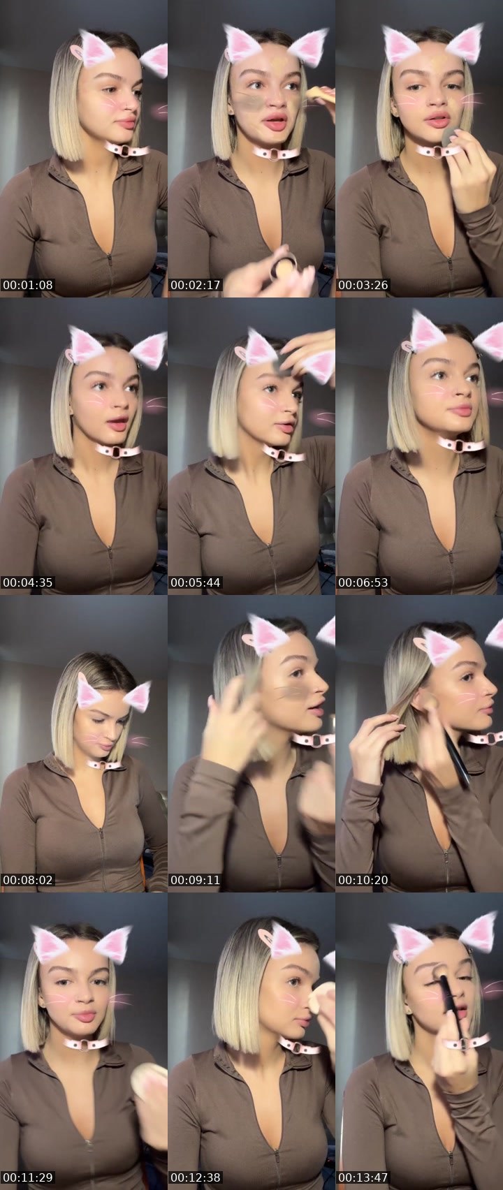 Contact-sheet preview of Ulyana🐰🩷's Liveme recording