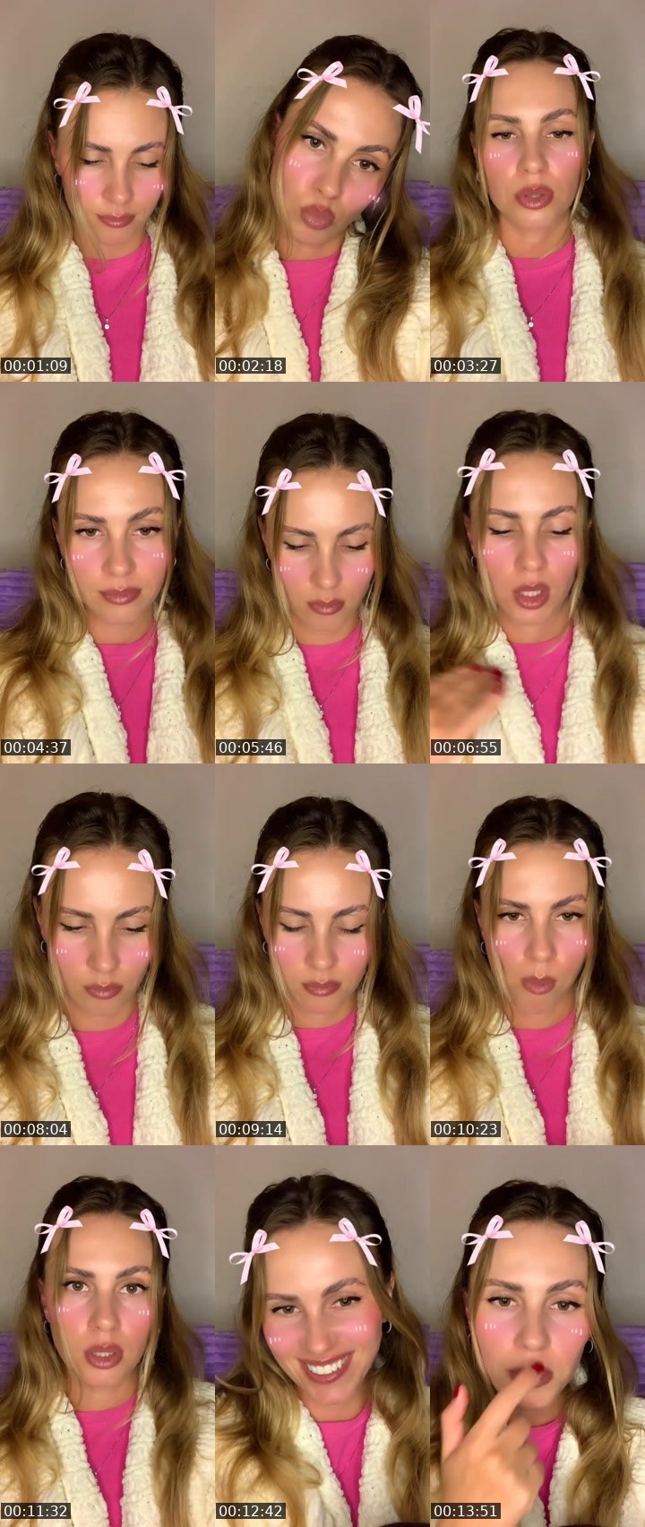 Contact-sheet preview of ℄🩷YOUR♕MUSE🪽's Liveme recording