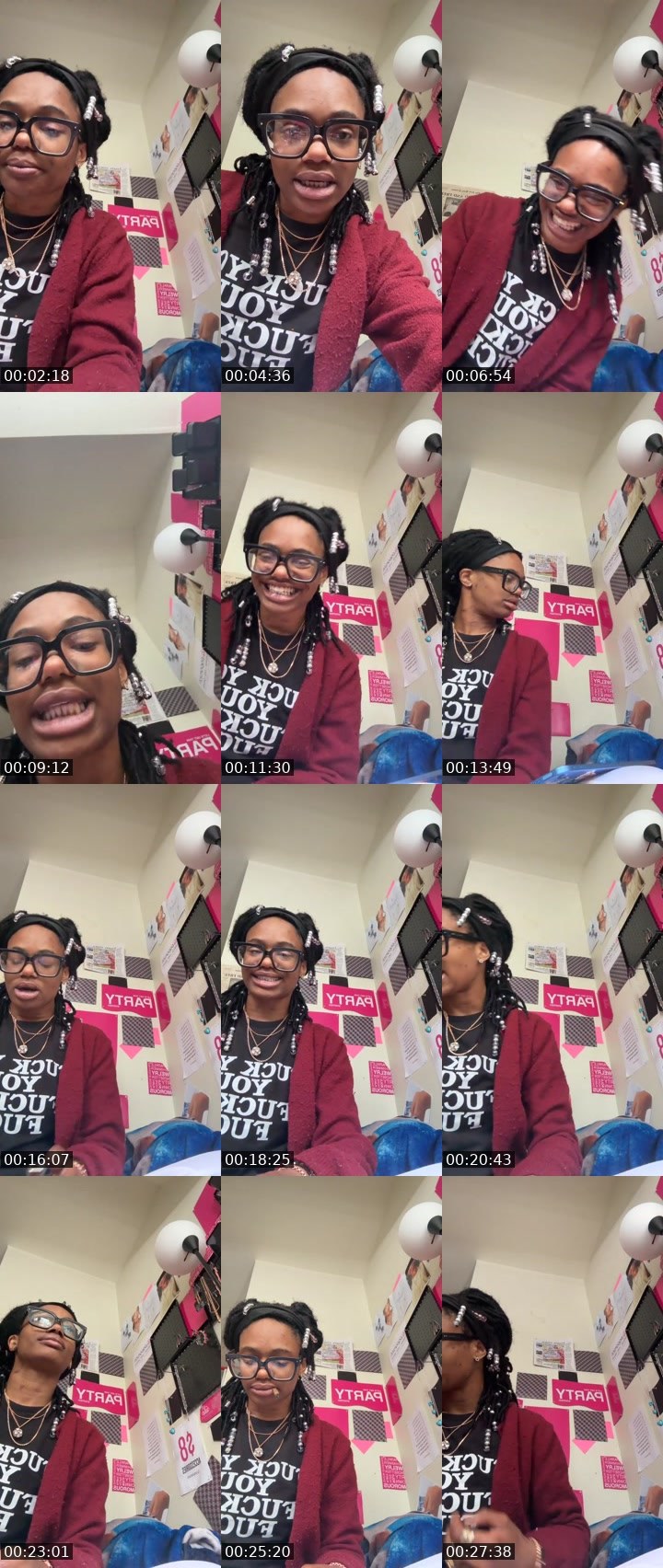 Contact-sheet preview of Rainbowww Scarrr's Liveme recording