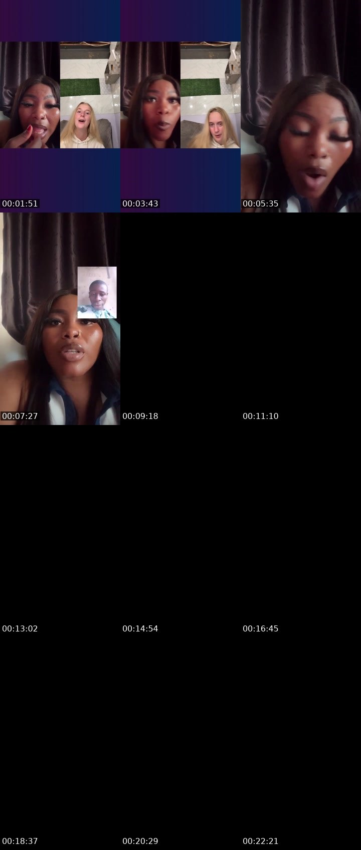 Contact-sheet preview of 🤍👑QueenADE🤍👑's Liveme recording