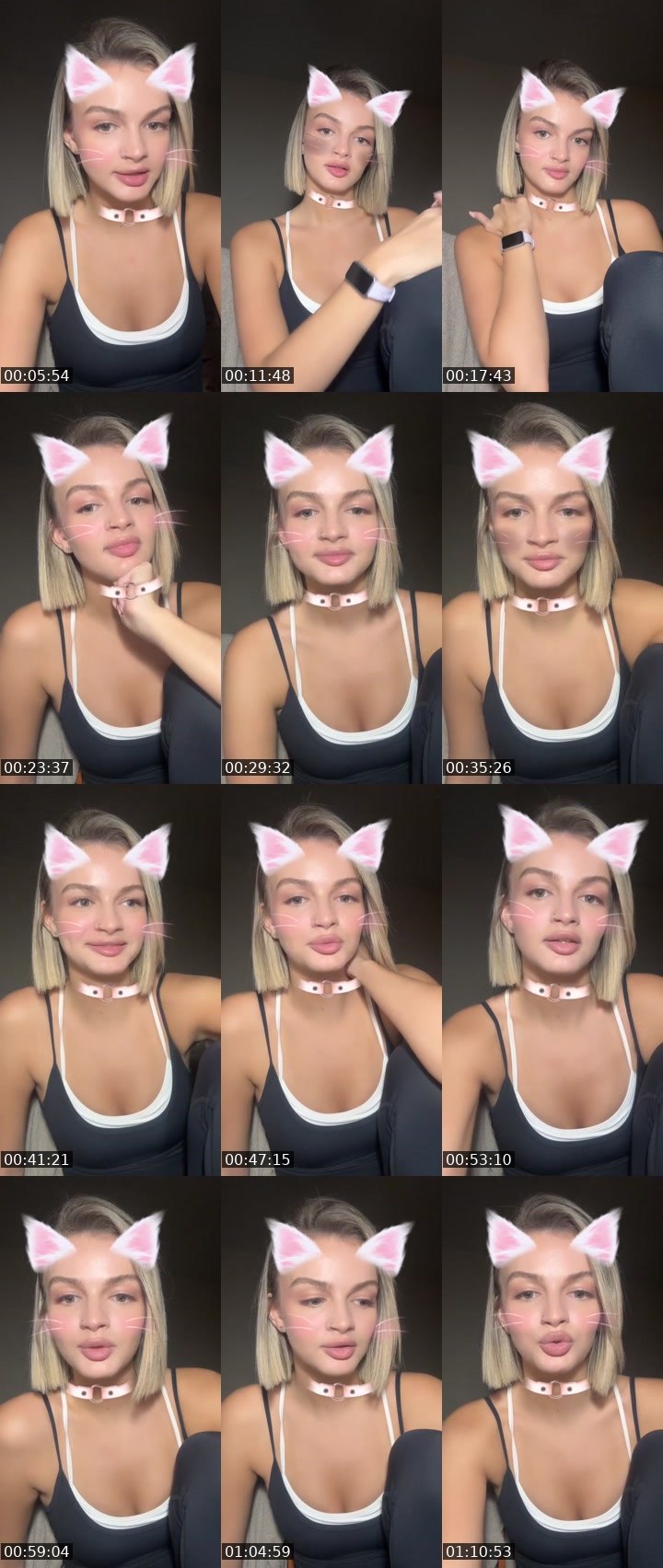 Contact-sheet preview of Ulyana🐰🩷's Liveme recording