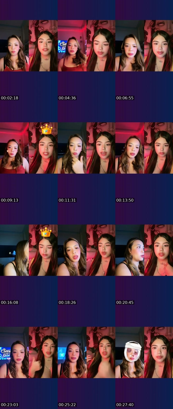 Contact-sheet preview of 8.6K🌶️👸🏻Slurphy🫧's Liveme recording