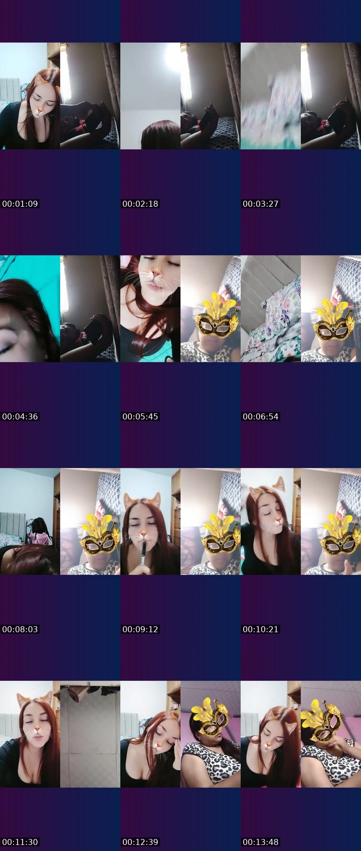 Contact-sheet preview of ☘️ Geral💕's Liveme recording