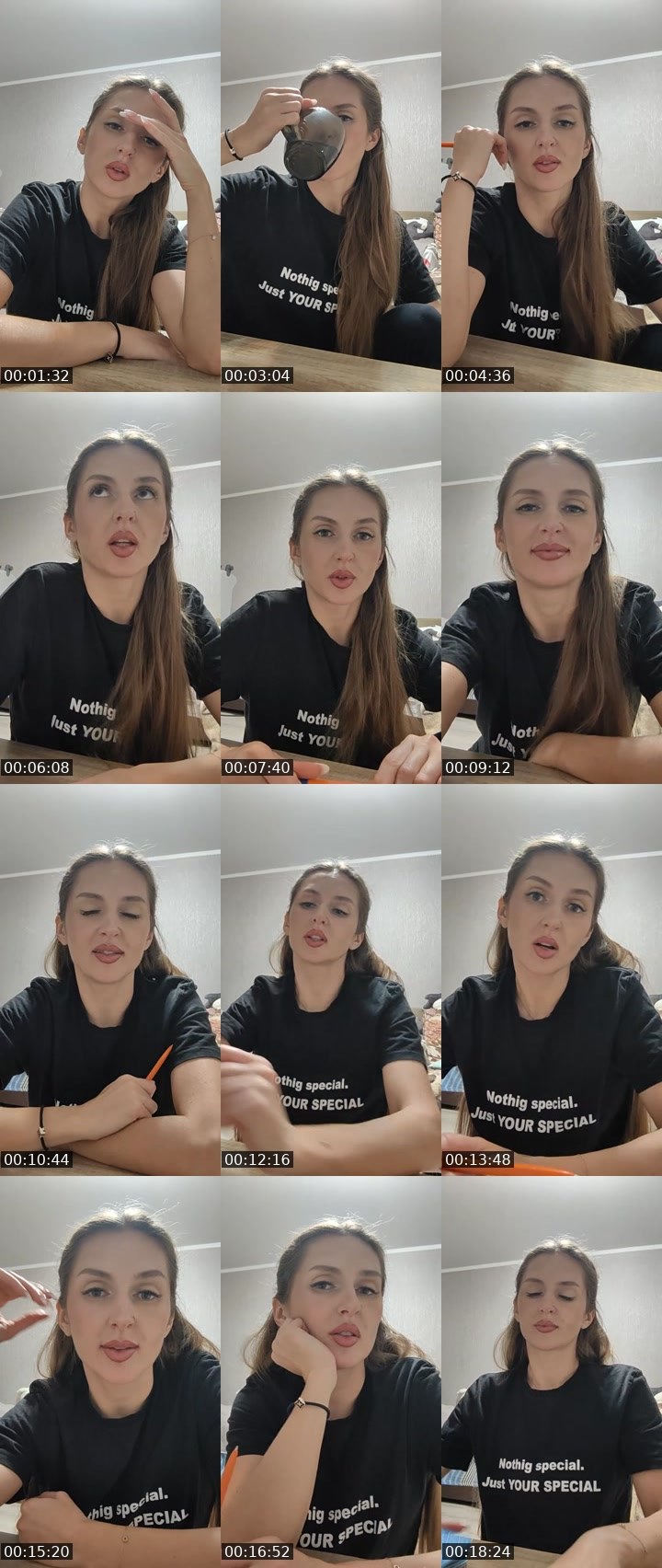 Contact-sheet preview of HELLena😈's Liveme recording