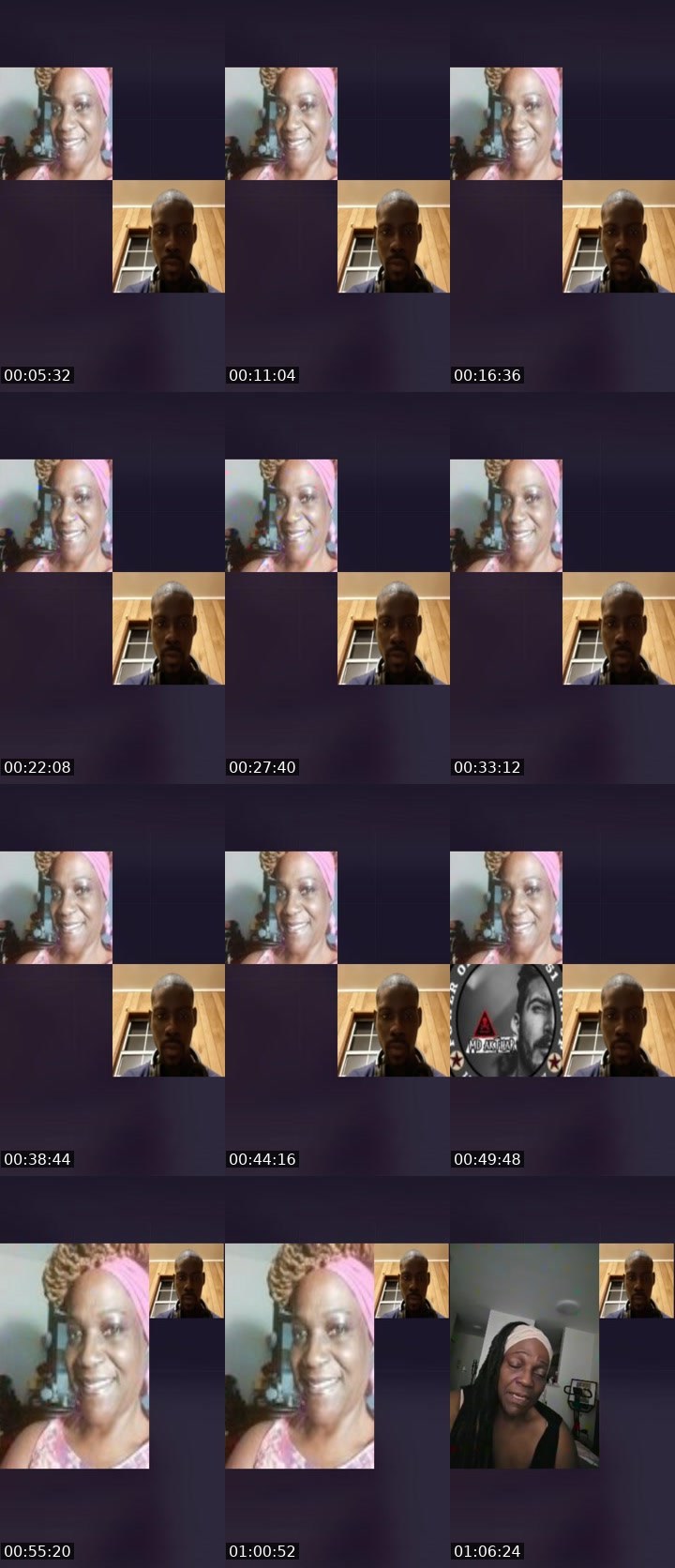 Contact-sheet preview of 🏁BlessedDiamond62's Liveme recording