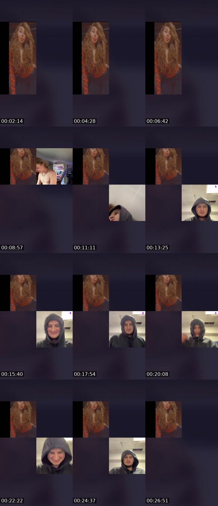 Contact-sheet preview of AYEBAYBAY👉👈's Liveme recording