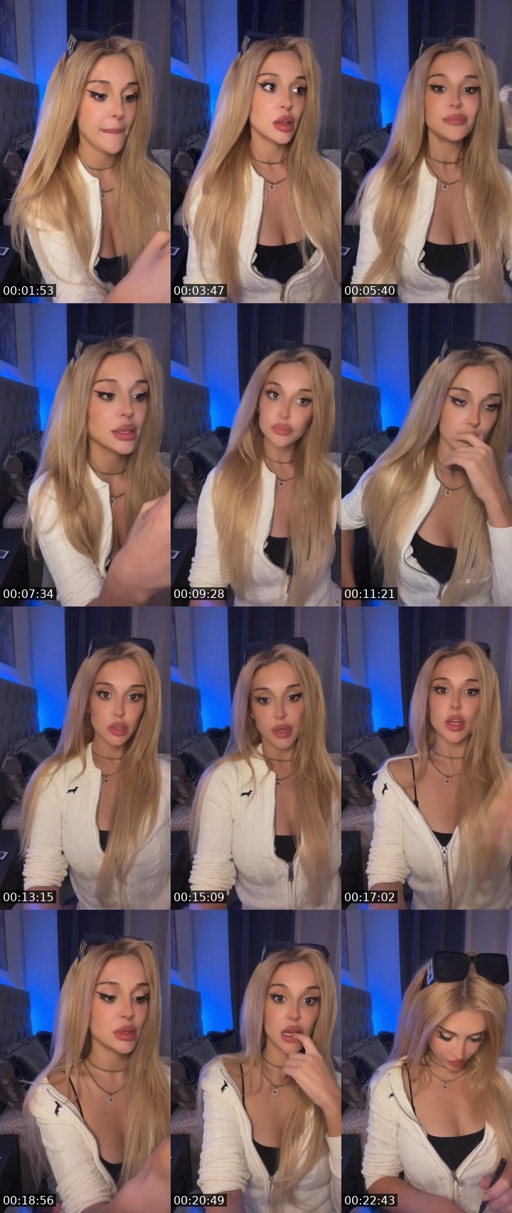 Contact-sheet preview of Angie Baddie x's Liveme recording
