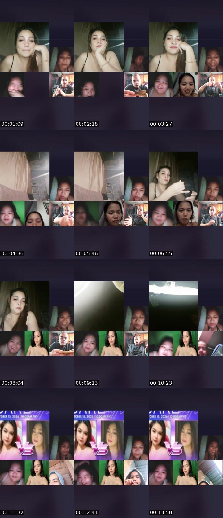 Contact-sheet preview of 👸♉Erica 🦋's Liveme recording