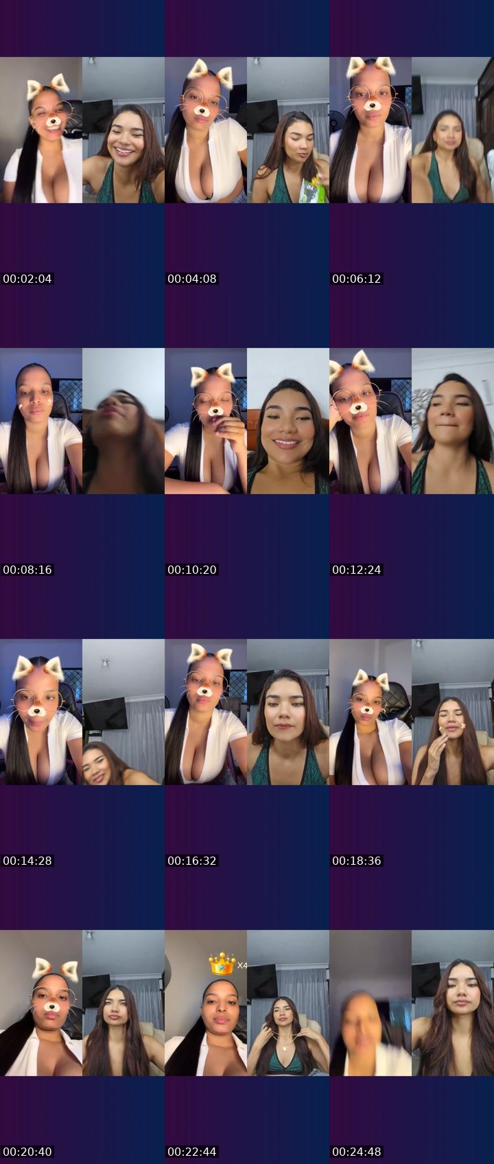 Contact-sheet preview of 🌈🃏DEVORA😏🍒's Liveme recording