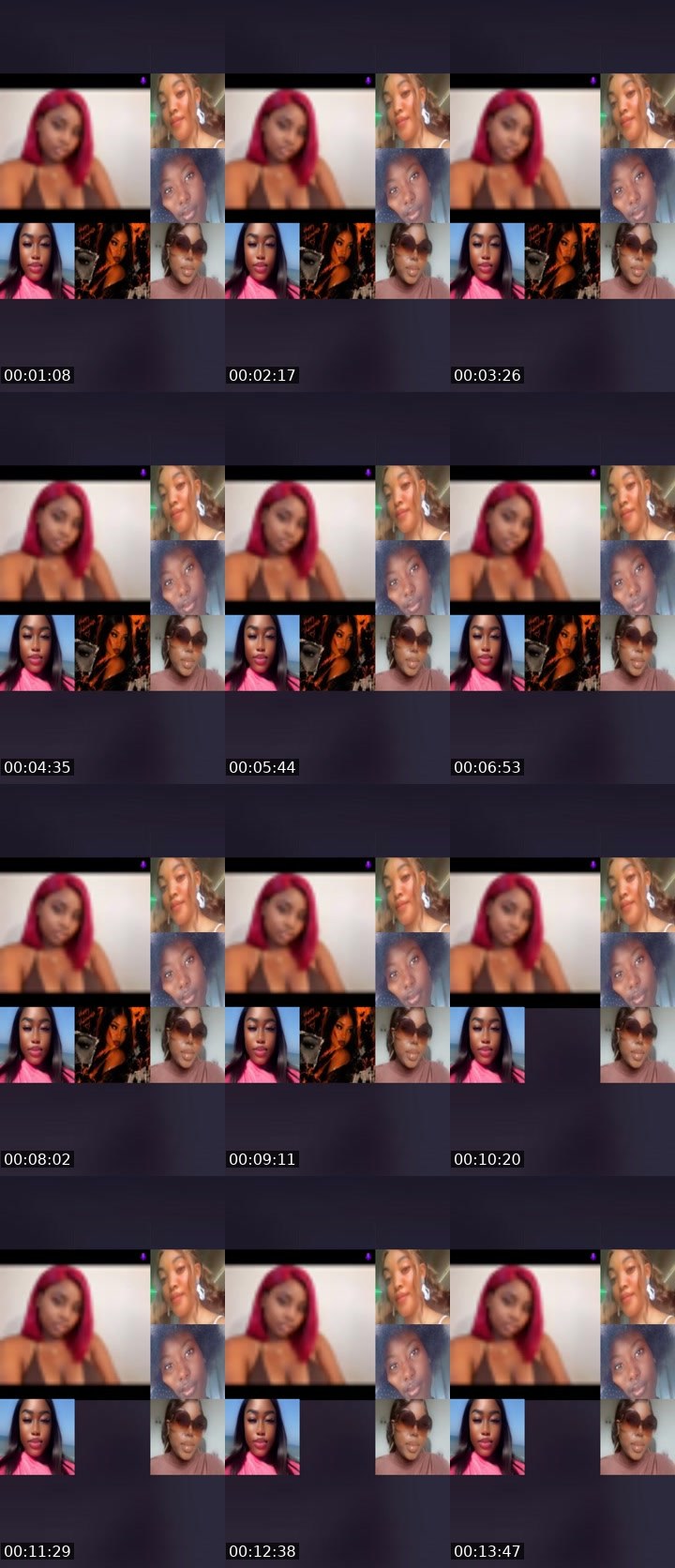 Contact-sheet preview of 🍭ŁÂMBÖŘĠĦÍÑÏ🎭✊🏾's Liveme recording