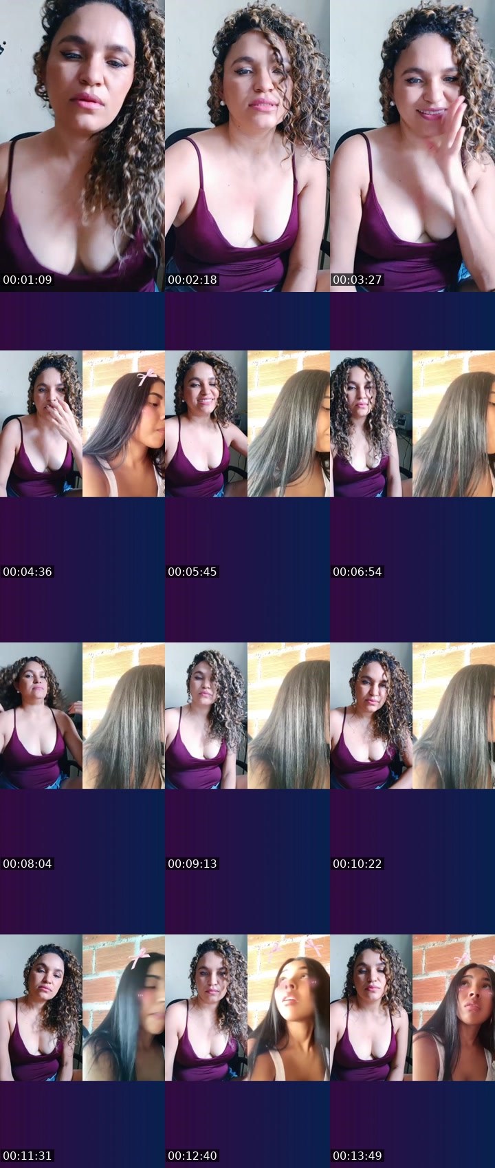Contact-sheet preview of kamylla 🫦🔥's Liveme recording