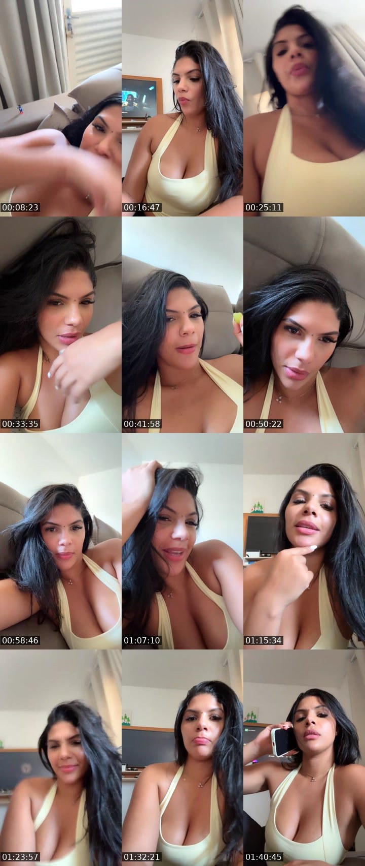 Contact-sheet preview of Bella🌊👄's Liveme recording