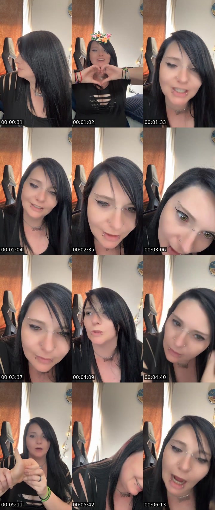 Contact-sheet preview of BrattyDottie's Liveme recording