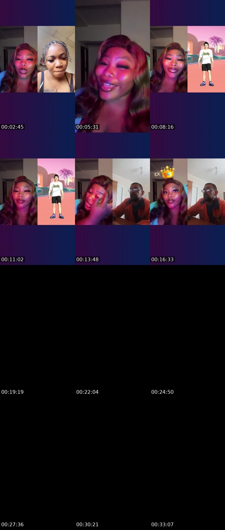 Contact-sheet preview of 🤍👑QueenADE🤍👑's Liveme recording