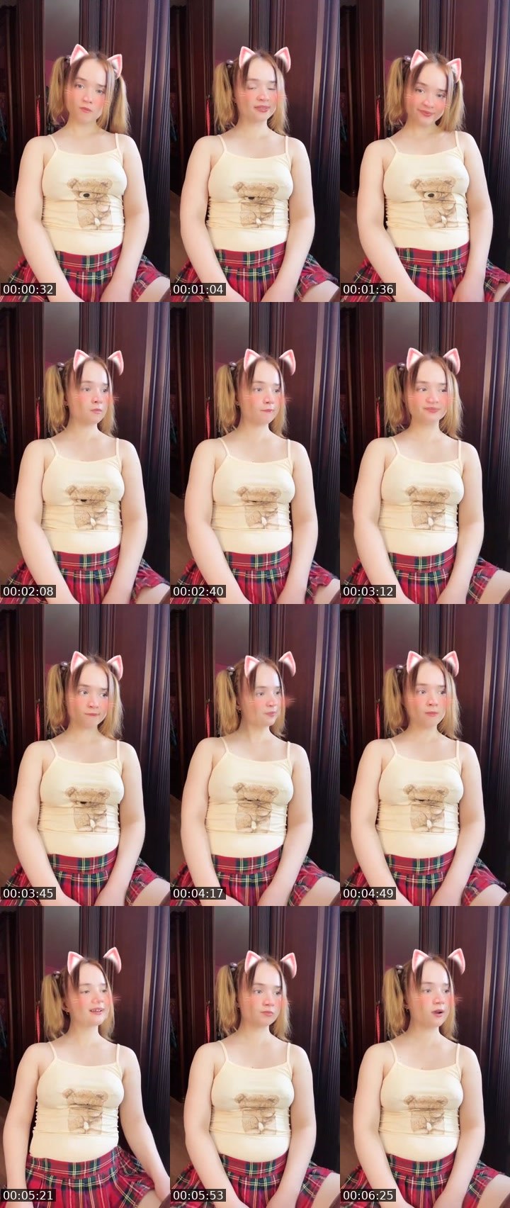 Contact-sheet preview of Tanya Oink-Oink's Liveme recording