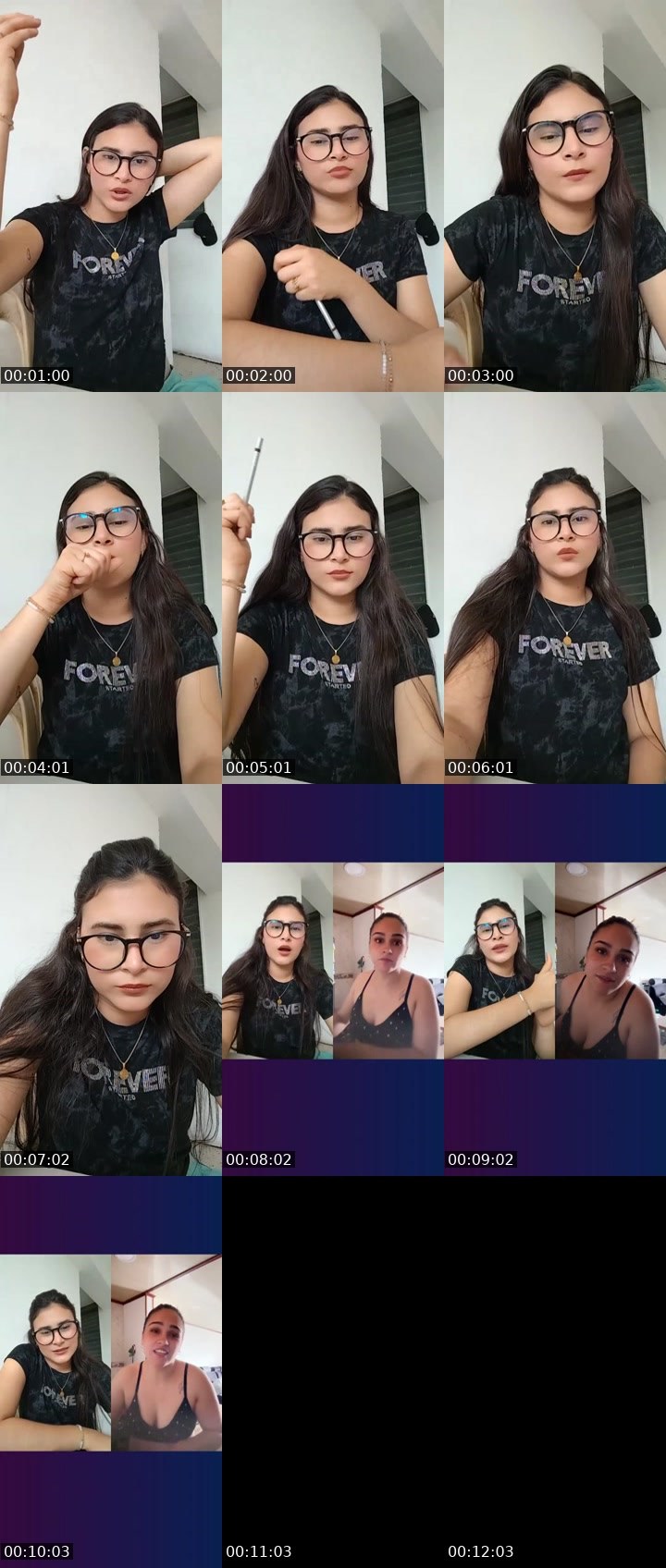 Contact-sheet preview of Andreinaaa's Liveme recording