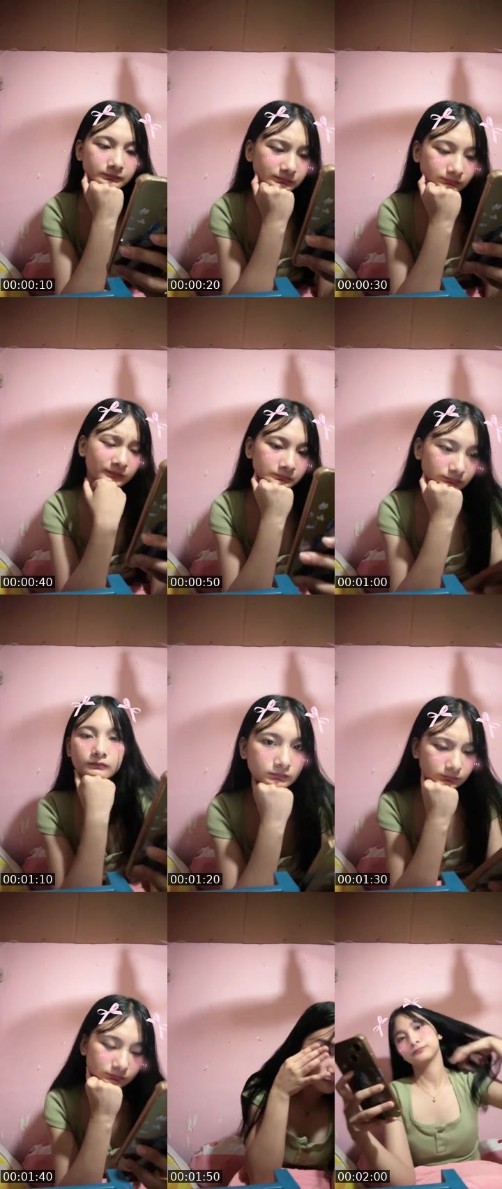 Contact-sheet preview of ㋡👸🏻lei🍓's Liveme recording