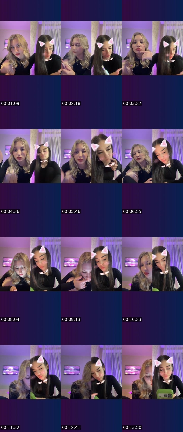 Contact-sheet preview of 🍰𝑲𝒔𝒆𝒏𝒊𝒊𝒂's Liveme recording