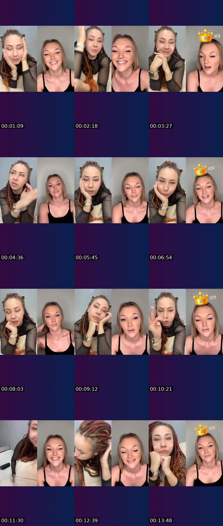Contact-sheet preview of MU$E💎104к℄'s Liveme recording