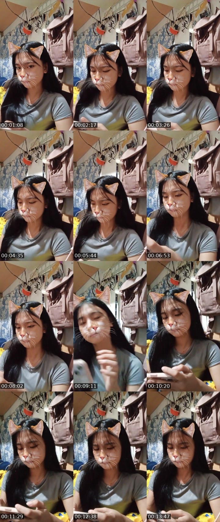 Contact-sheet preview of ㋡👸🏻lei🍓's Liveme recording