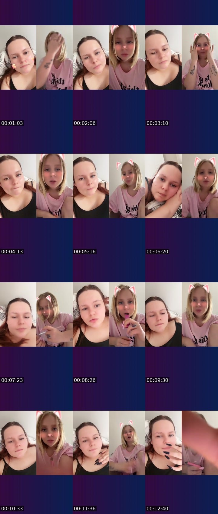 Contact-sheet preview of kiss me 💋's Liveme recording