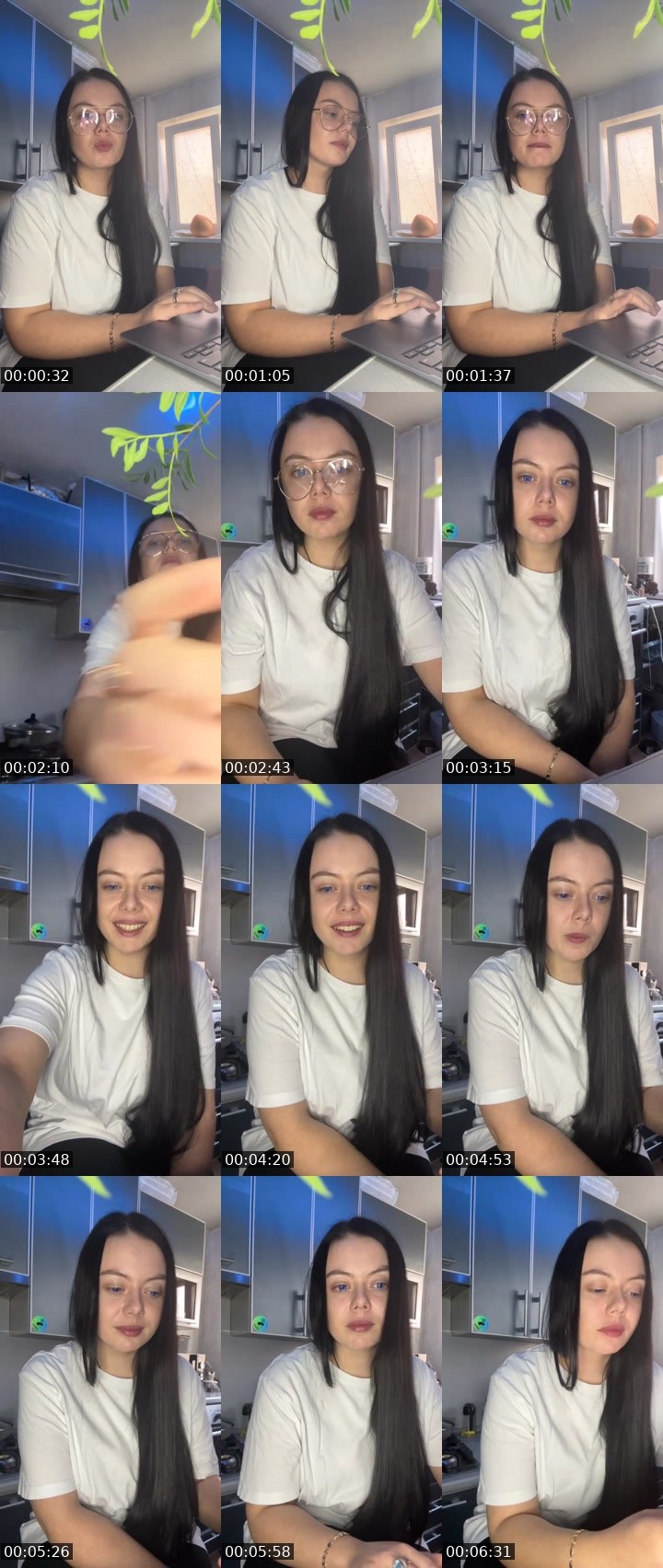 Contact-sheet preview of Юлия's Liveme recording