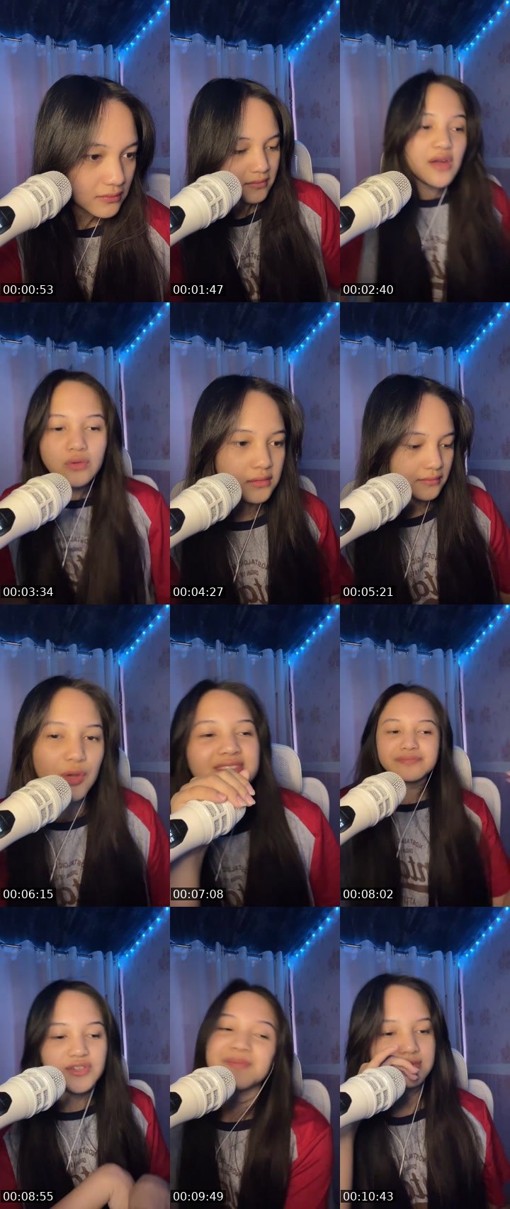 Contact-sheet preview of 𖤍👸🏻Bell🧜‍♀️'s Liveme recording