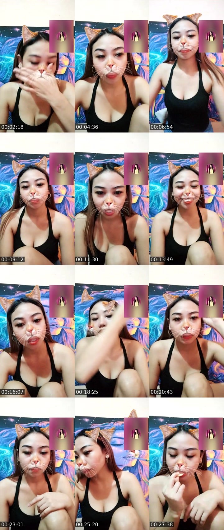 Contact-sheet preview of TA⃟🪽 cHu💋's Liveme recording