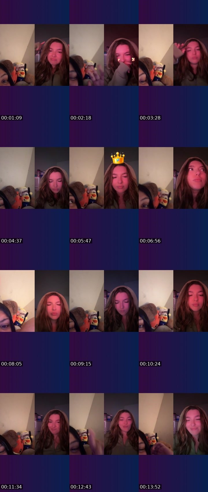 Contact-sheet preview of ♡ᴄᴀɴᴅʟᴇ♡'s Liveme recording