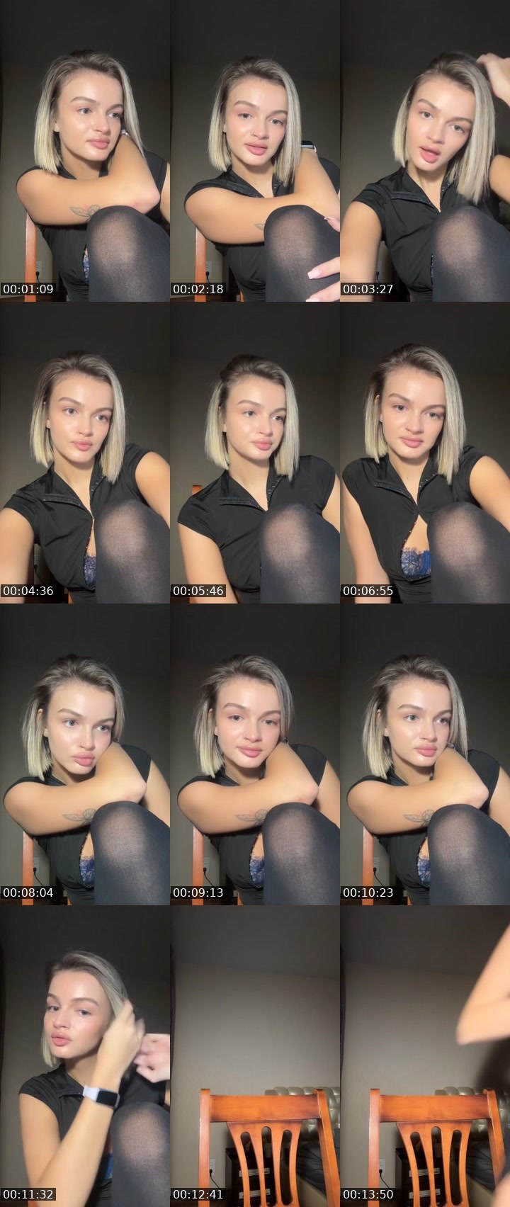 Contact-sheet preview of Ulyana🐰🩷's Liveme recording