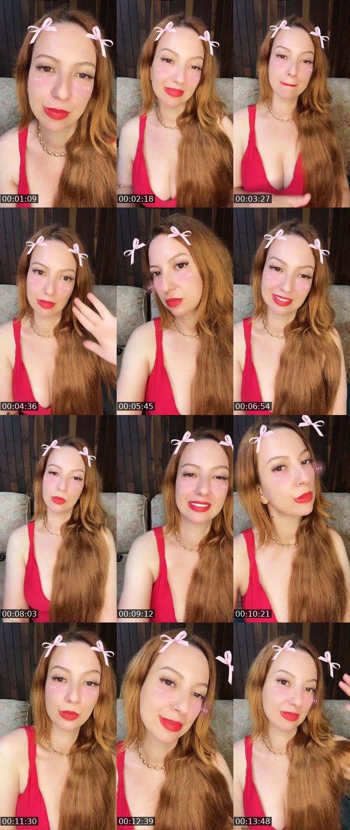 Contact-sheet preview of Ruiva Samantha's Liveme recording
