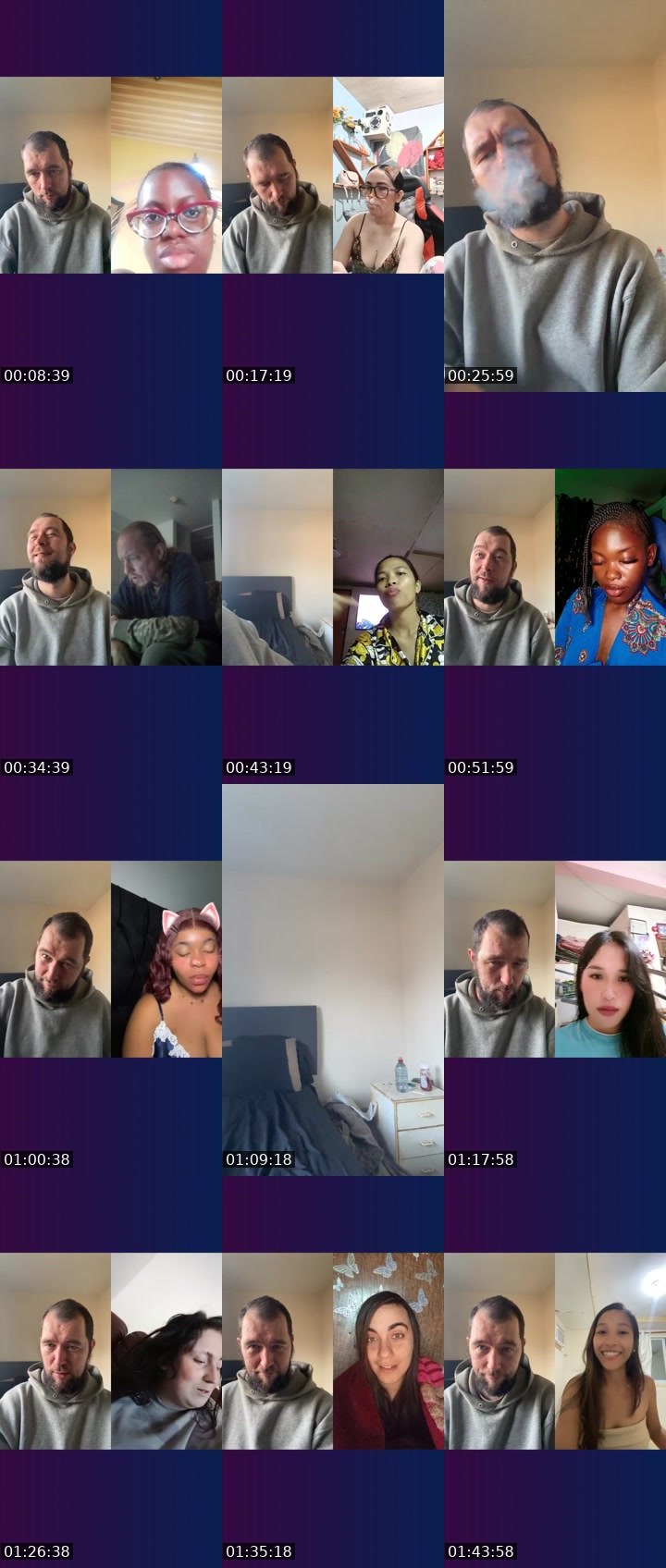 Contact-sheet preview of A noodle doodle's Liveme recording