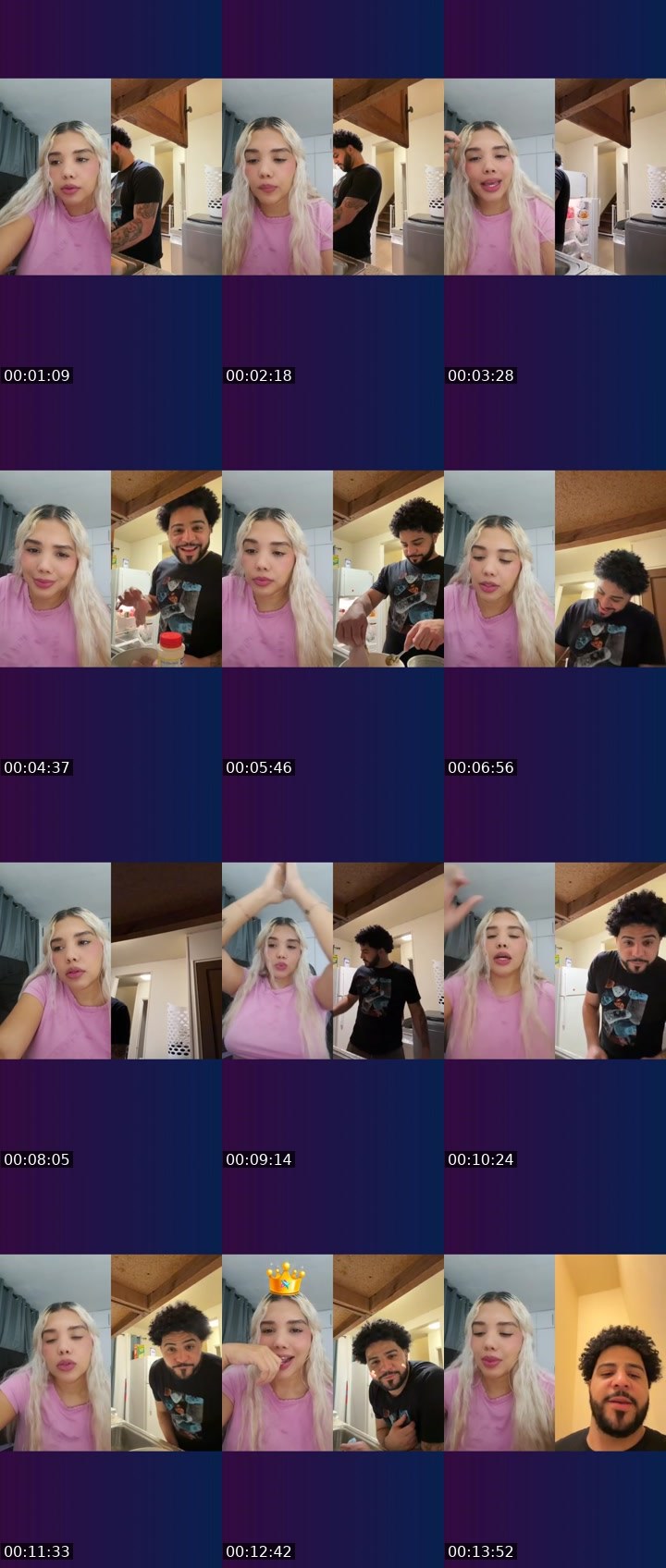 Contact-sheet preview of 👑⃤Queenlinda💎's Liveme recording
