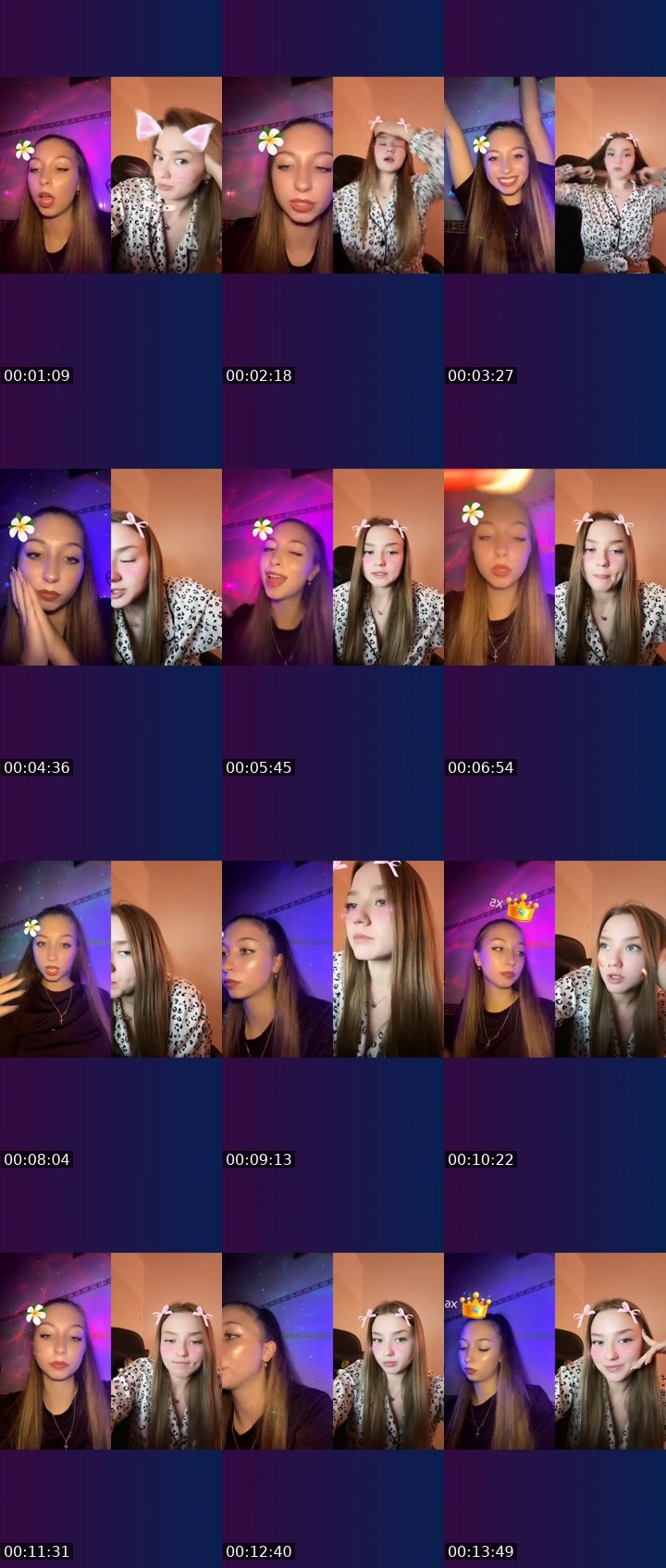 Contact-sheet preview of _🇧🇪Rapunzel🇺🇦's Liveme recording
