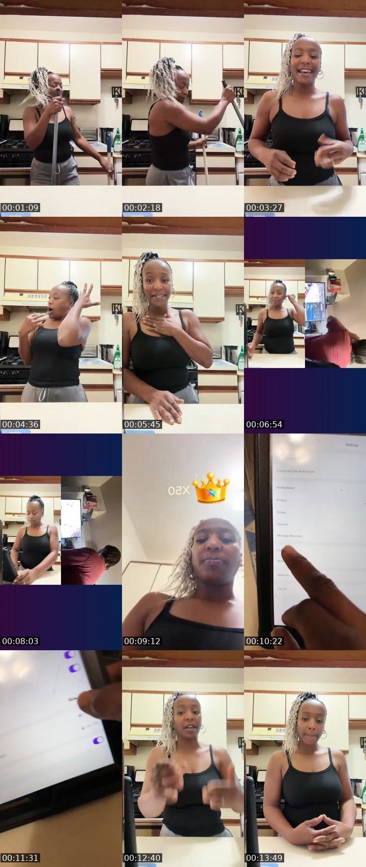 Contact-sheet preview of KissMyCrown👻4G💨💨's Liveme recording