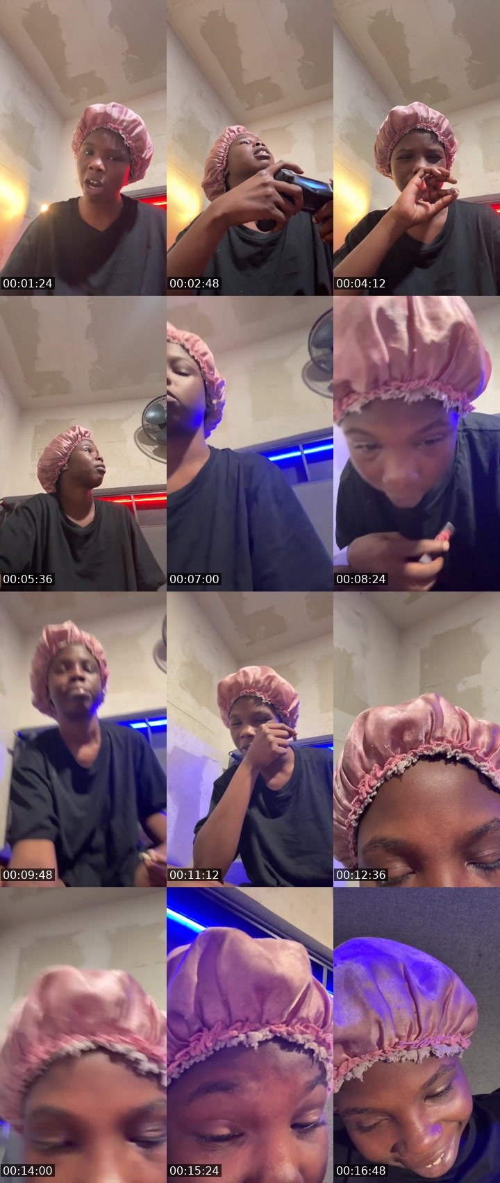 Contact-sheet preview of Sayshaa's Liveme recording