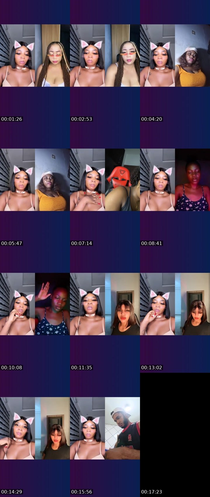Contact-sheet preview of 🪽𝚁𝚊𝚌𝚑𝚎𝚕ꨄ💔's Liveme recording