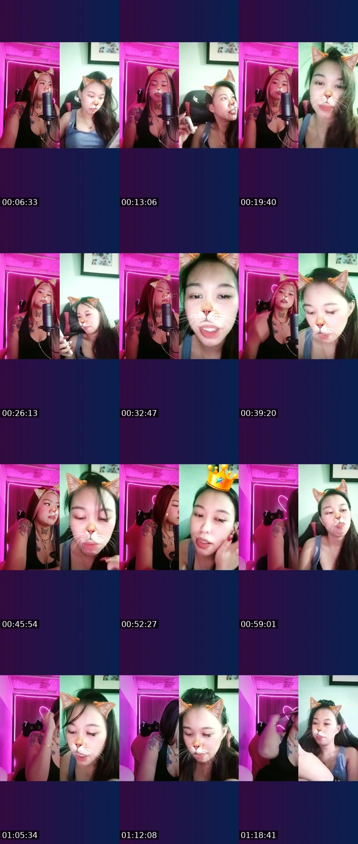 Contact-sheet preview of 👸𝓣𝓸𝓴𝔂𝓸🍂's Liveme recording