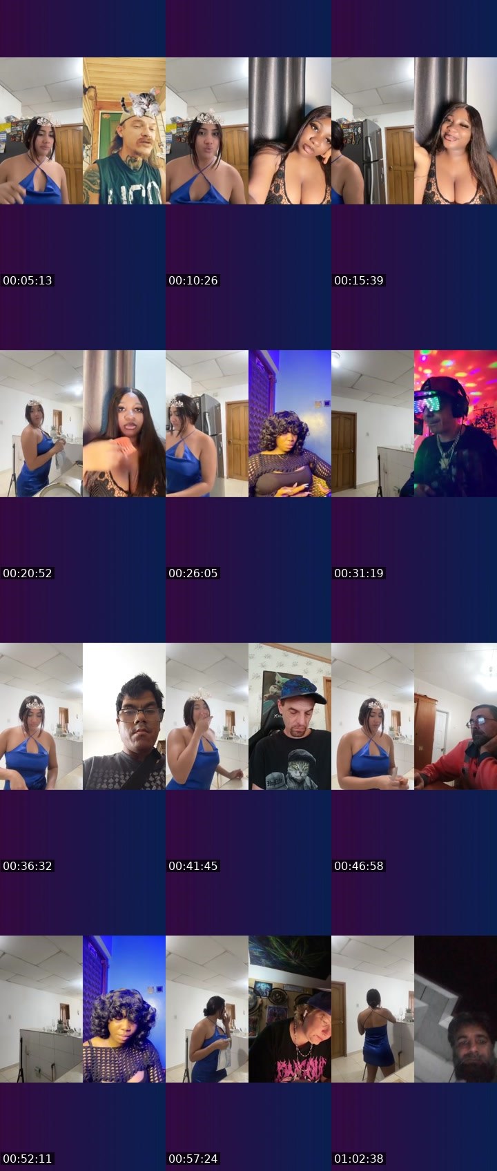 Contact-sheet preview of 🦂RosJaick 🫧🧸's Liveme recording