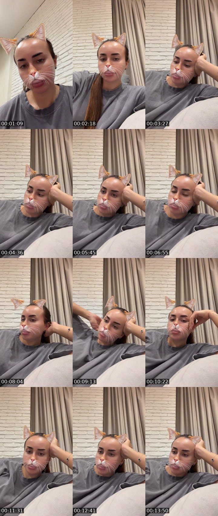 Contact-sheet preview of MeGera's Liveme recording
