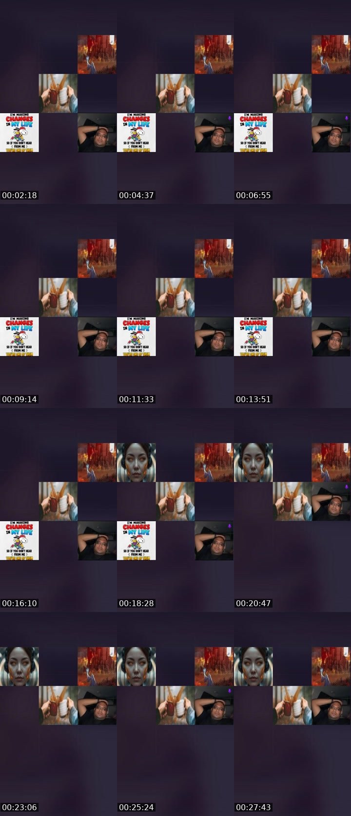 Contact-sheet preview of Coffee69🏄‍♀️'s Liveme recording