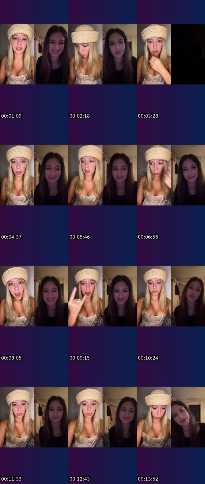 Contact-sheet preview of MaRy🐾🇺🇦's Liveme recording