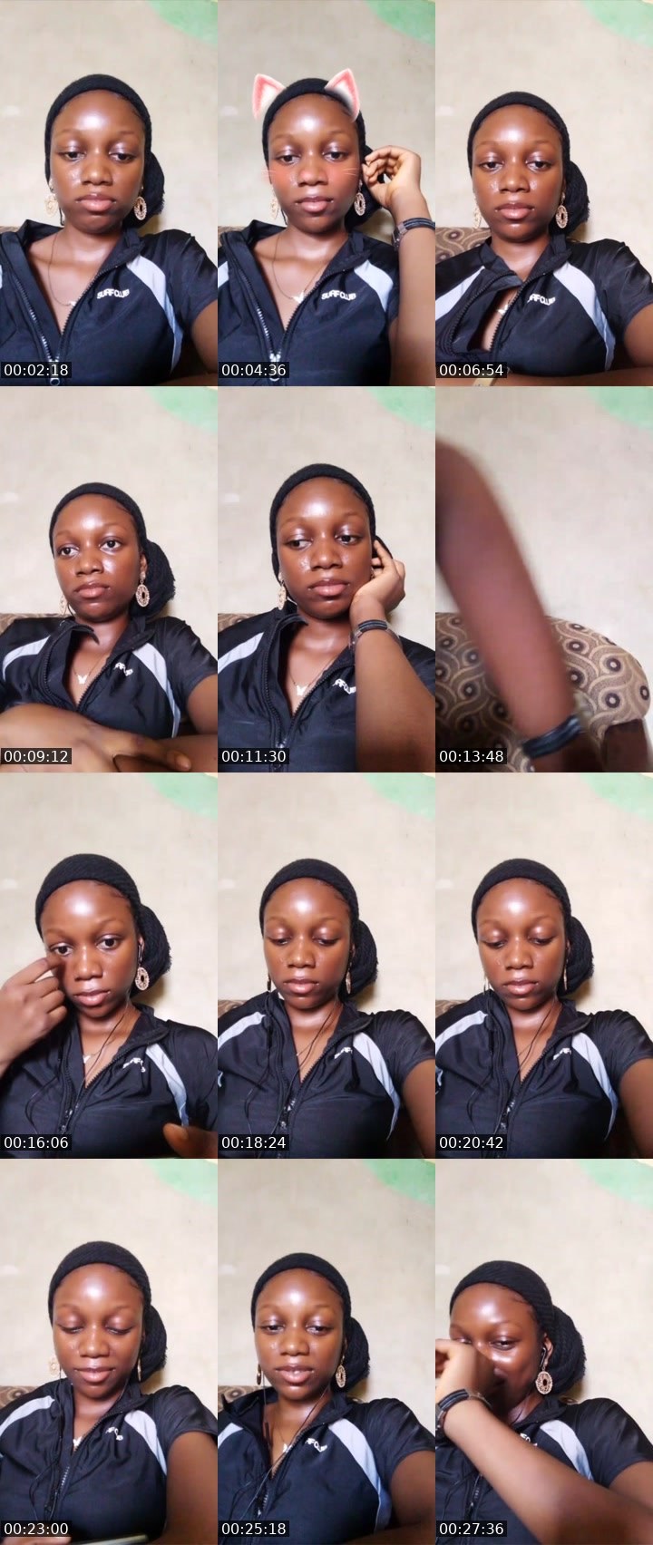 Contact-sheet preview of Lizzy Baee🐻🖤✨'s Liveme recording