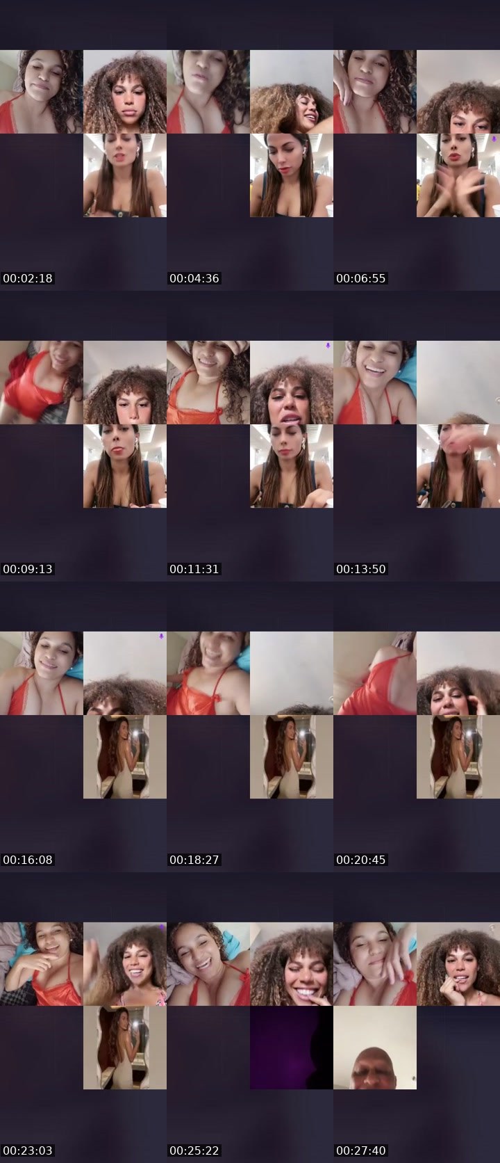 Contact-sheet preview of kamylla 🫦🔥's Liveme recording