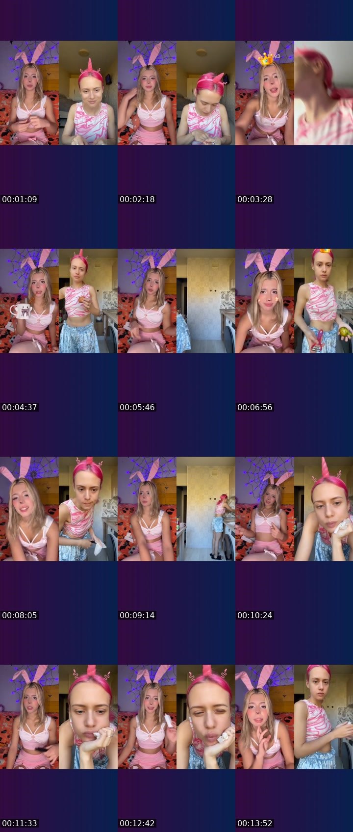 Contact-sheet preview of Elvii's Liveme recording