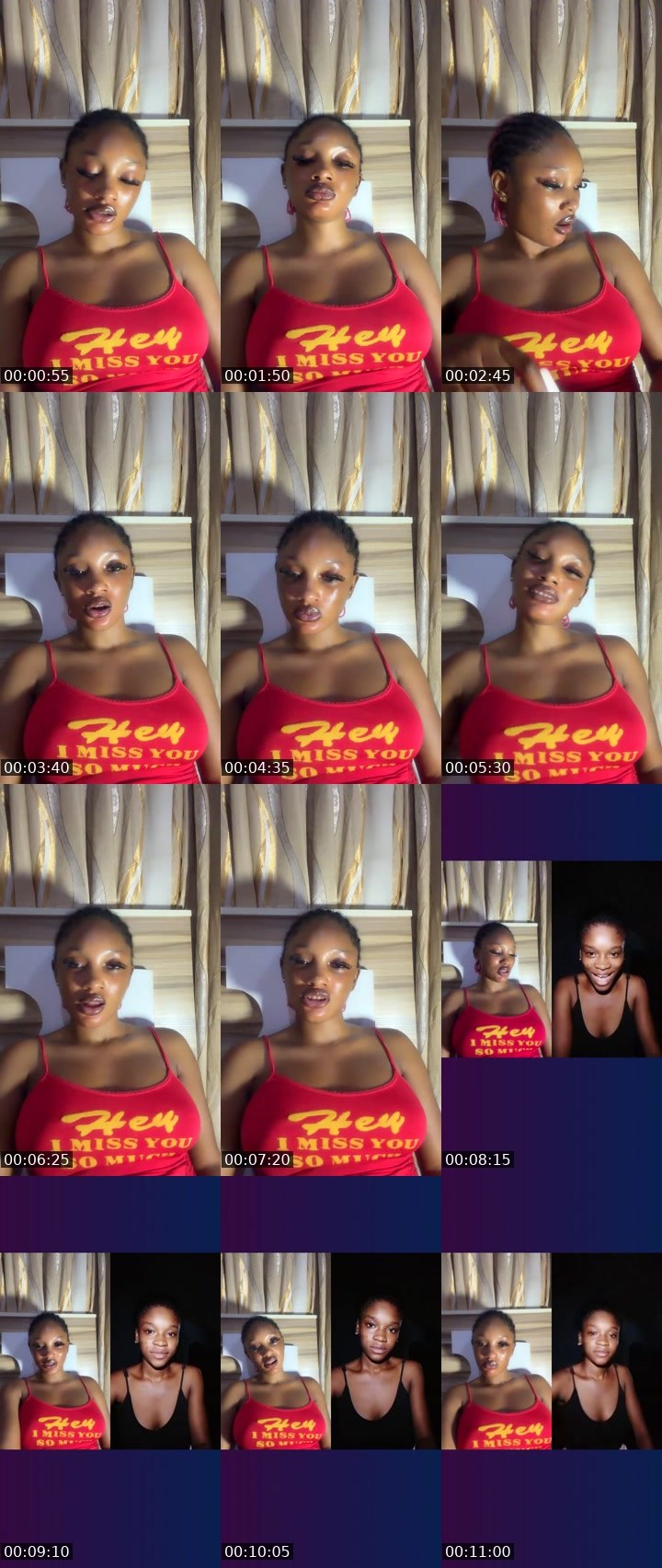 Contact-sheet preview of 💸LIONESS @KING💪💪's Liveme recording