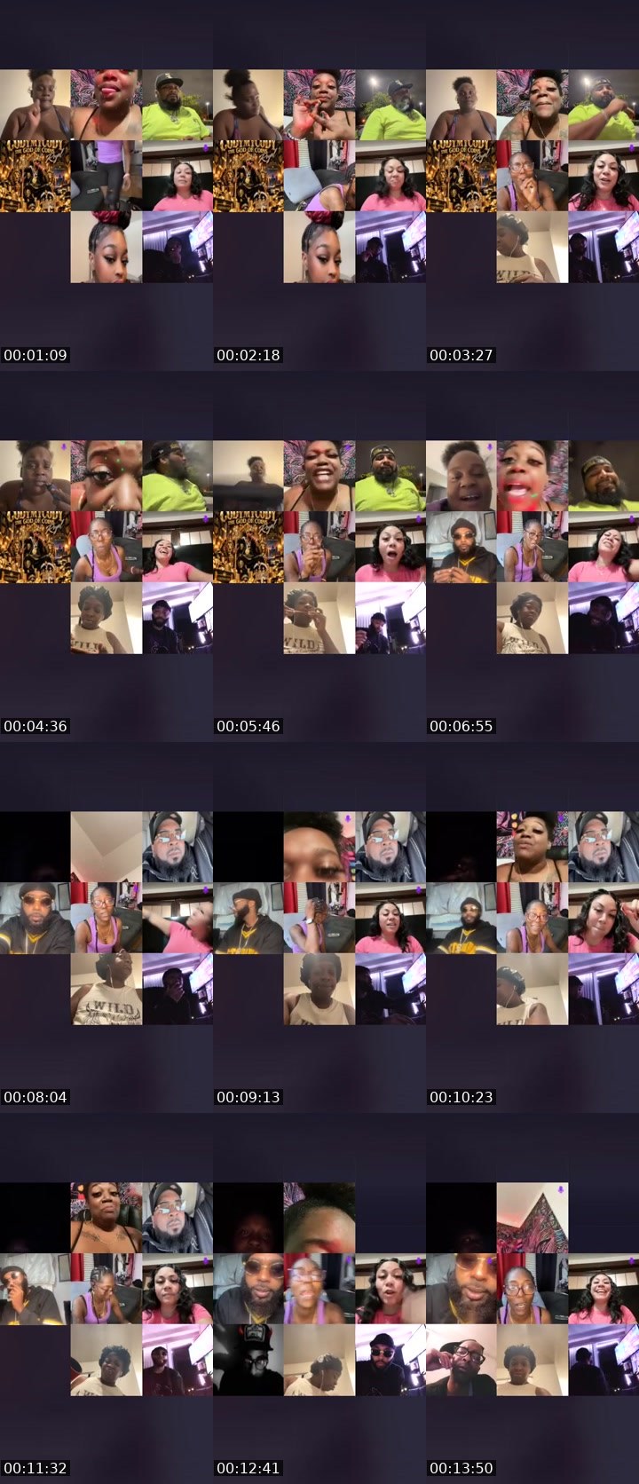 Contact-sheet preview of 👑ᴳᴺˢረᴀㄥᵉᵉᶻʸ⁴2⁰💨's Liveme recording