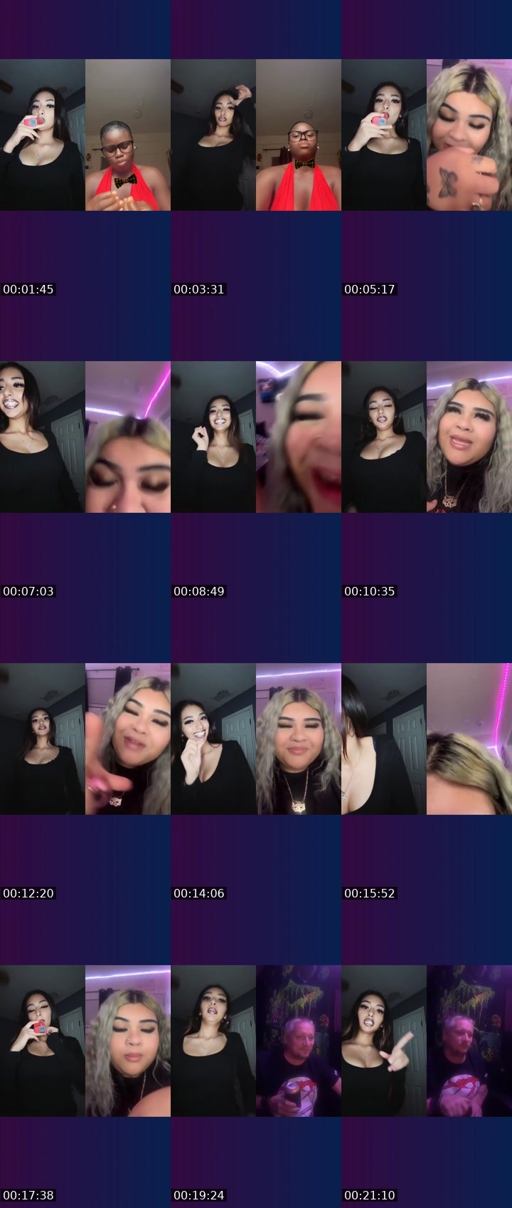Contact-sheet preview of Unknownnn.556's Liveme recording
