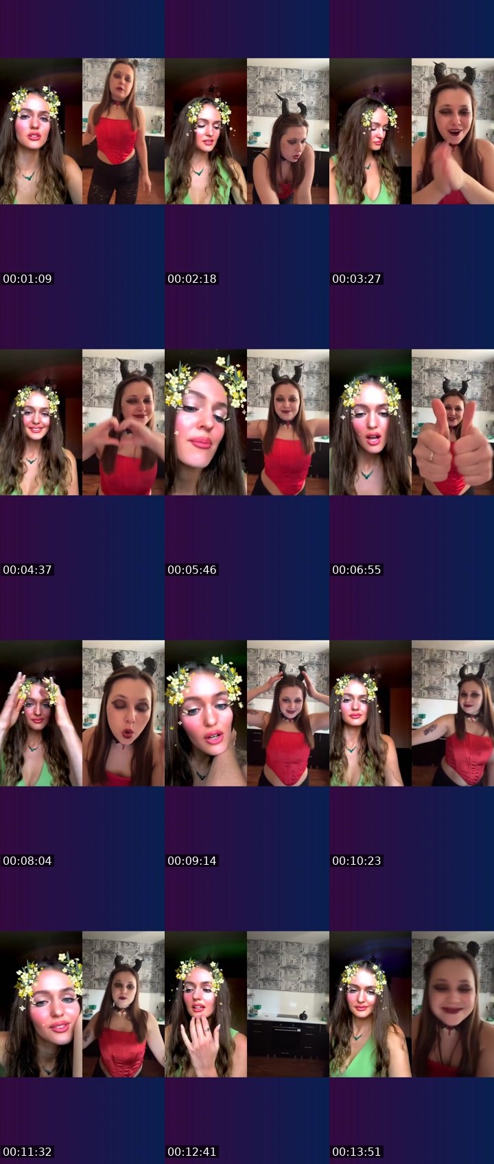 Contact-sheet preview of Pola🌷's Liveme recording
